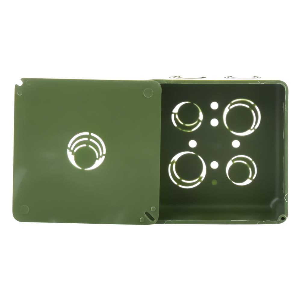 Caja Cuadrada y Tapa para Tubería PVC Conduit de 1".