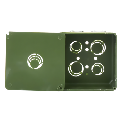 Caja Cuadrada y Tapa para Tubería PVC Conduit de 1".