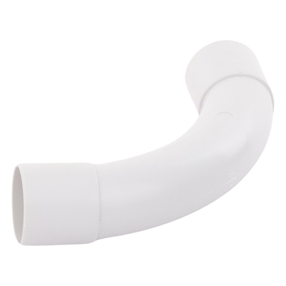 Curva de radio estrecho para tubería rígida, recomendado para cables de datos, PVC Auto-extinguible, de 32 mm
