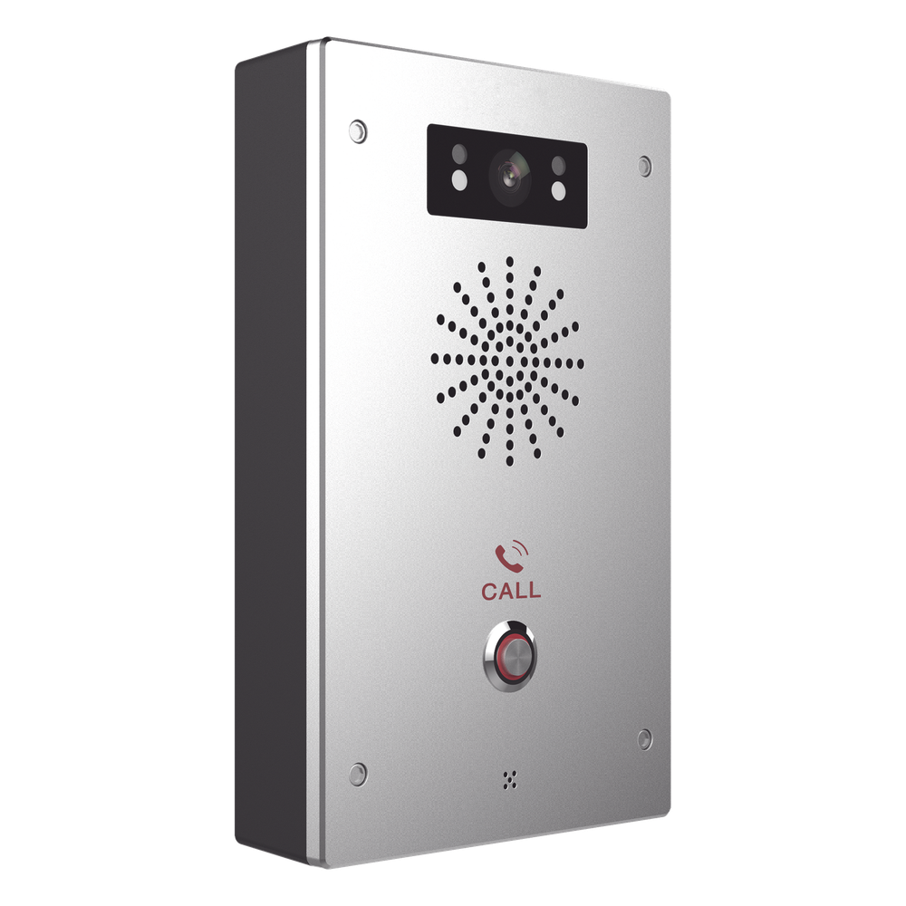 Video Intercomunicador IP / 2 Líneas SIP / Cámara 2MP 1080p / 2 Relevadores / ONVIF / IP65 e IK10 / PoE 802.3af / Audio HD / Visión Nocturna IR