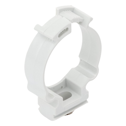 Soporte de collar (Abrazadera), PVC Auto-extinguible, cerrado para tubería de 32 mm