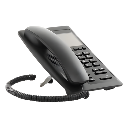 (H5W Color Negro)Teléfono IP WiFi para Hotelería, profesional de gama alta con pantalla LCD de 3.5 pulgadas a color, 6 teclas programables para