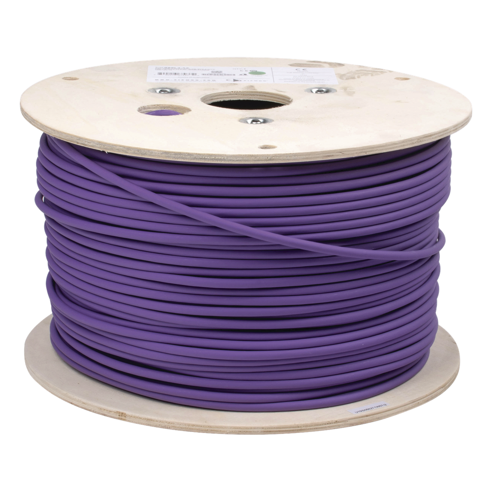 Bobina de Cable Blindado F/UTP de 4 Pares, Z-MAX, Cat6A, Soporte de Aplicaciones 10GBase-T, LS0H (Libre de Gases Toxicos), Color Violeta, 305 Metros