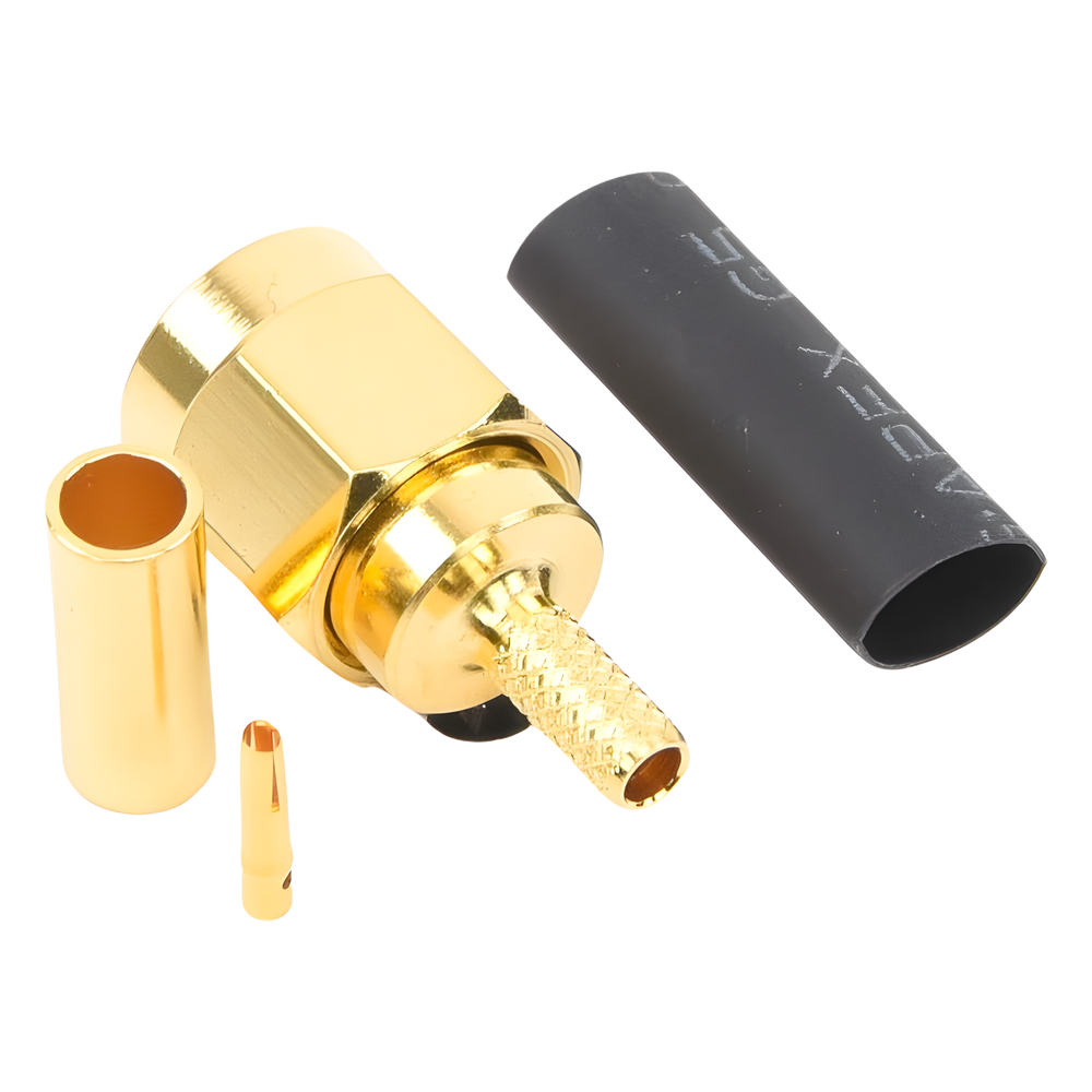 Conector SMA Macho Inverso de Anillo Plegable para Instalar en Cables RG-174/U y RG-316/U
