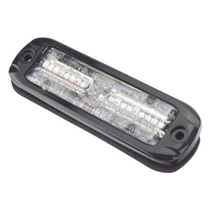 Luz Auxiliar de 18 LEDS, Tricolor Rojo/Azul/Blanco, Lente transparente