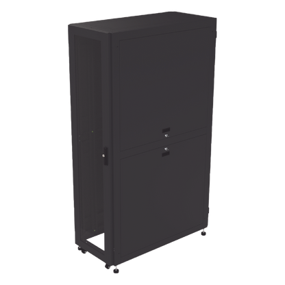Gabinete Profesional para Telecomunicaciones de 45UR, 1200 mm Profundidad, Incluye 2 Organizadores Verticales de 45 Unidades de Rack, Se envía el