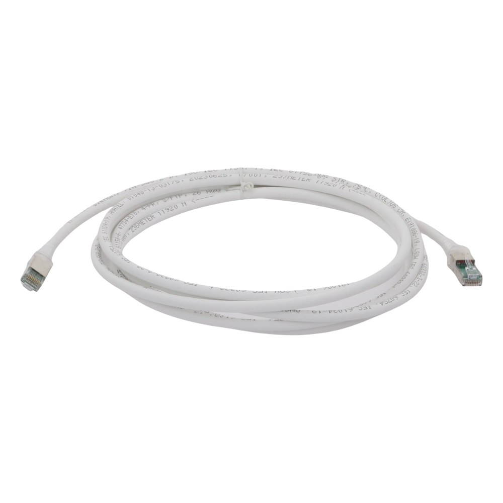 Patch Cord Z-MAX Cat6A S/FTP, CM/LS0H, 3.05 Metros (10 Pies), Color Blanco, Versión Bulk (Sin Empaque Individual)