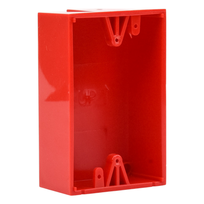 Caja trasera de montaje color rojo para estaciones de parada STOPPER