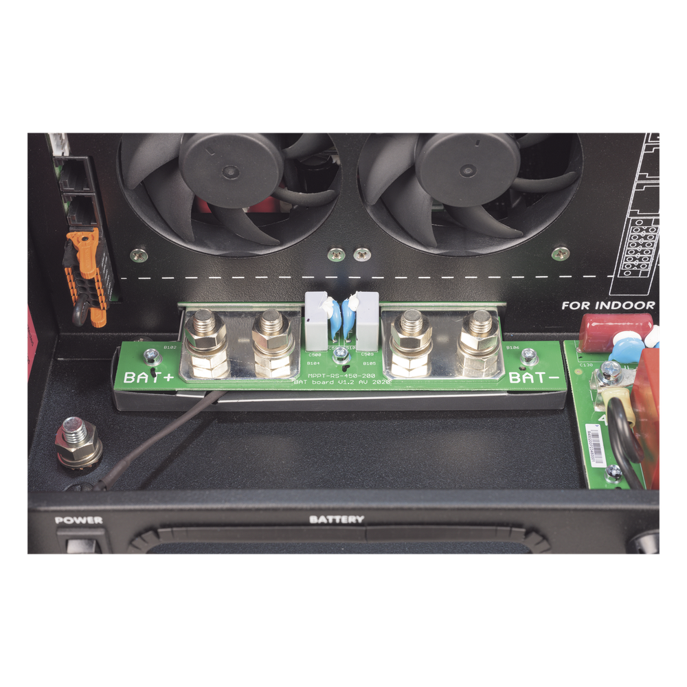 SmartSolar MPPT RS 450/100-MC4. Controlador Solar MPPT 100A, Voltaje: 48 Vcc. Para uso con Inv. Cargadores Victron