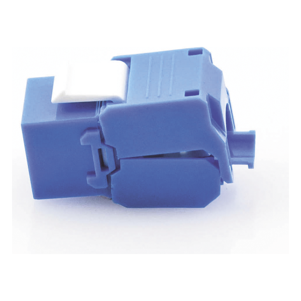 Módulo Jack Keystone Cat6 (Toolless), con Terminación en Ángulo 180 Grados Color Azul, Compatible con Faceplate y Patchpanel Linkedpro