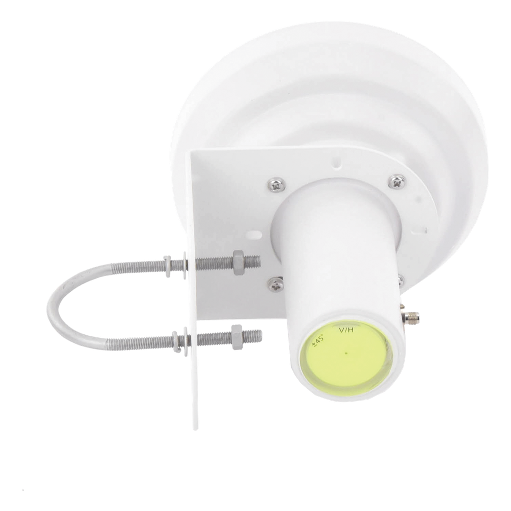 Antena Tipo Horn de 45 °, 15 dBi, 4.9 - 7GHz, Ideal para ambientes de alto ruido, Tipo de conector RPSMA, con montaje y jumpers incluidos
