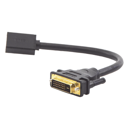 Convertidor DVI Macho a HDMI Hembra | Bidireccional | DVI 24+1 | 1080P@60Hz | Cable de 22 cm (8.66 Pulgadas) | Negro