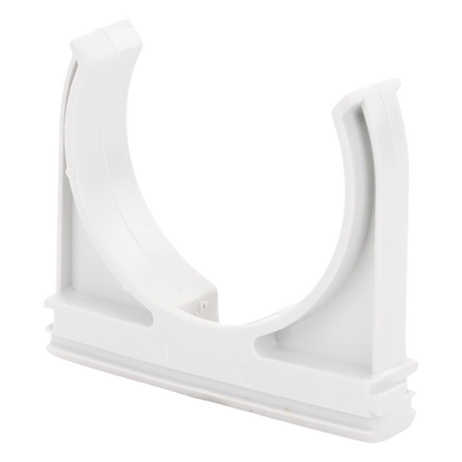 Soporte de presión (Abrazadera), PVC Auto-extinguible, abierto para tubería de 50 mm