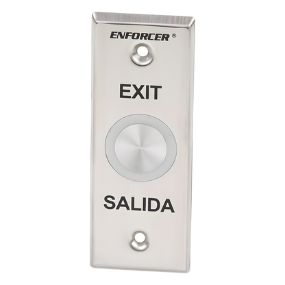Botón de Salida con Aro Iluminado Color Verde y Rojo / IP65 / Buzzer / Función Toggle (Enclavado) / Temporizador / Relevador NC/NO/ Uso Exterior e