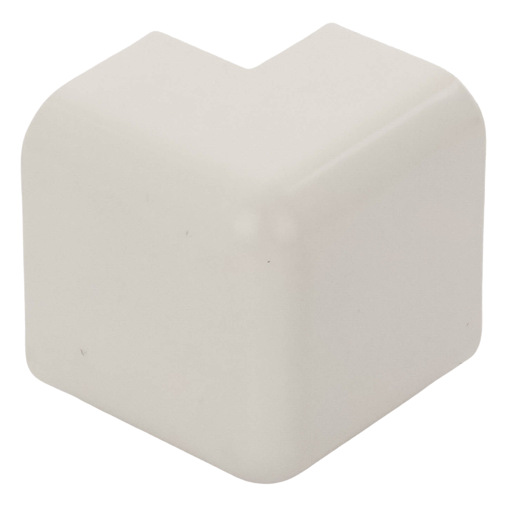 Esquinero exterior, para uso con canaleta LD10, material ABS, Color Blanco Mate
