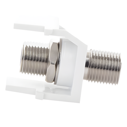 Módulo Acoplador Coaxial Tipo F, Keystone, de 75 Ohms, 3.0 GHz, Color Blanco