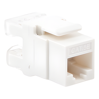 Módulo Jack Keystone Cat5e con Terminación en Ángulo 180 - Color Blanco