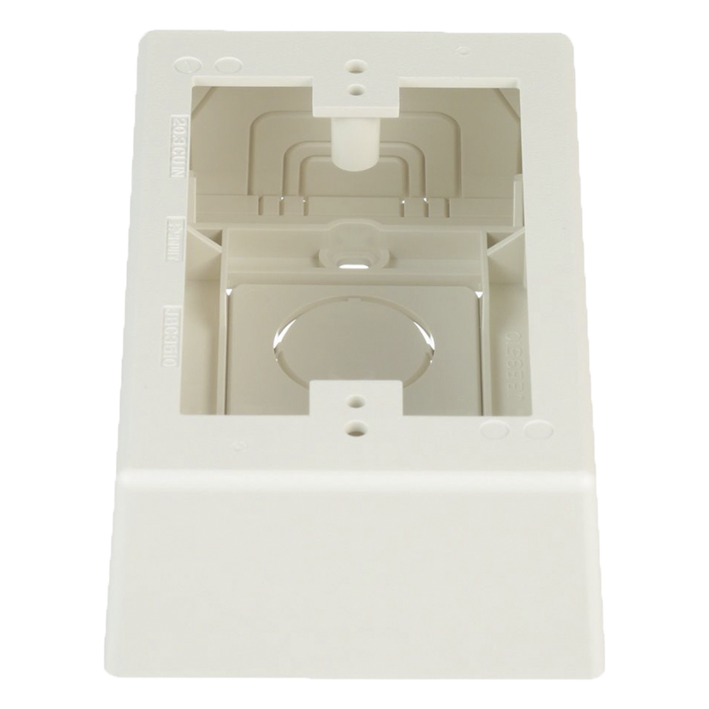 Caja de Pared Superficial, Uso Universal con Placas de Pared, con Cinta Adhesiva, Color Blanco Mate
