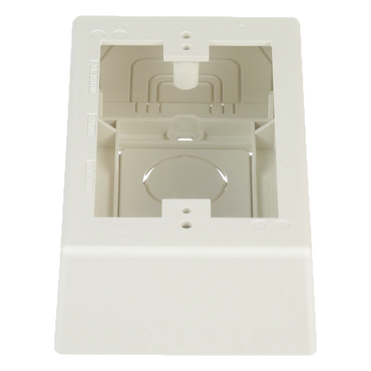 Caja de Pared Superficial, Uso Universal con Placas de Pared, con Cinta Adhesiva, Color Blanco Mate
