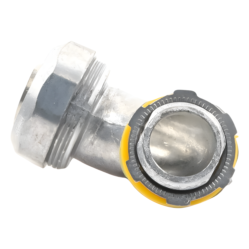Conector Curvo para tubo tipo Liquidtight de 3/4" (19 mm). Compatible con ANC-COT34.