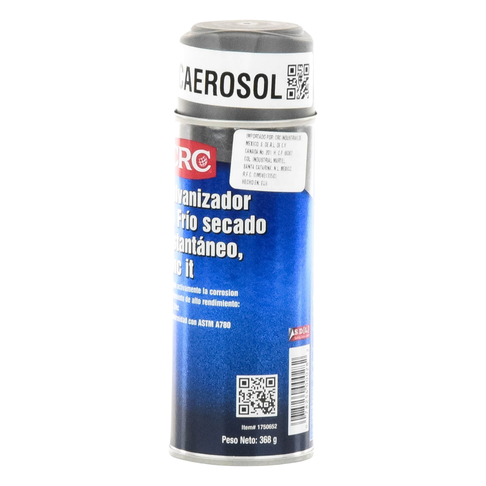 Compuesto Zinc en Aerosol para Retoque de Piezas Galvanizadas por Inmersión en Caliente (386 gr.)