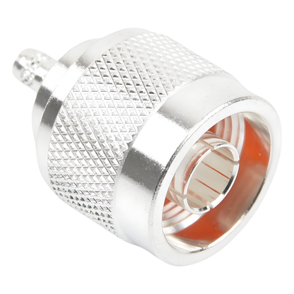 Conector Coaxial N Macho de Anillo Plegable para Cable RG-142/U, Plata/ Oro/ Teflón