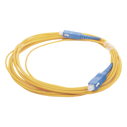 Jumper de Fibra Óptica Monomodo SC/UPC - SC/UPC Simplex, Color Amarillo, 5 Metros (16.40 Pies)