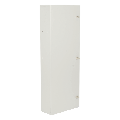 Gabinete para instalación de 4 Baterías , Fabricado en Lámina Galvanizada, Accesorios para poste (No incluidos)