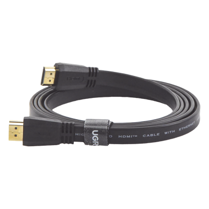 Cable HDMI 2.0 Plano de 1.5 Metros (4.92 Pies) / 4K@60Hz / HDR / 3D / HEC (Canal Ethernet HDMI) / ARC (Canal de Retorno de Audio / Color Profundo de