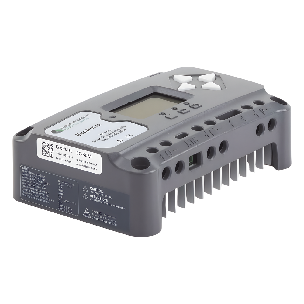 Controlador solar 12/24 Vcc de 30 Amp. Con pantalla de medición