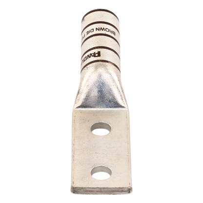 Zapata de compresión LCC500-12-6 para cal. 500 Kcmil, Doble barreno para tornillo prisionero de 1/2, Espaciado de orificios 44.5mm, 1 Pz