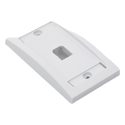 Placa de Pared Vertical Ejecutiva, Salida Para 1 Puerto Mini-Com, Con Espacios Para Etiquetas, Color Blanco