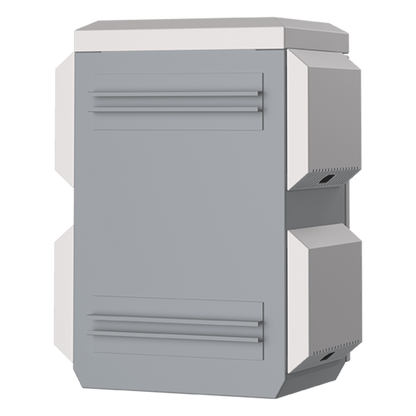 Gabinete de Acero Ventilado para Exterior 180 x 340 x 160 mm con Rieles DIN y 4 Placas Laterales para Montaje de Equipos por Fuera