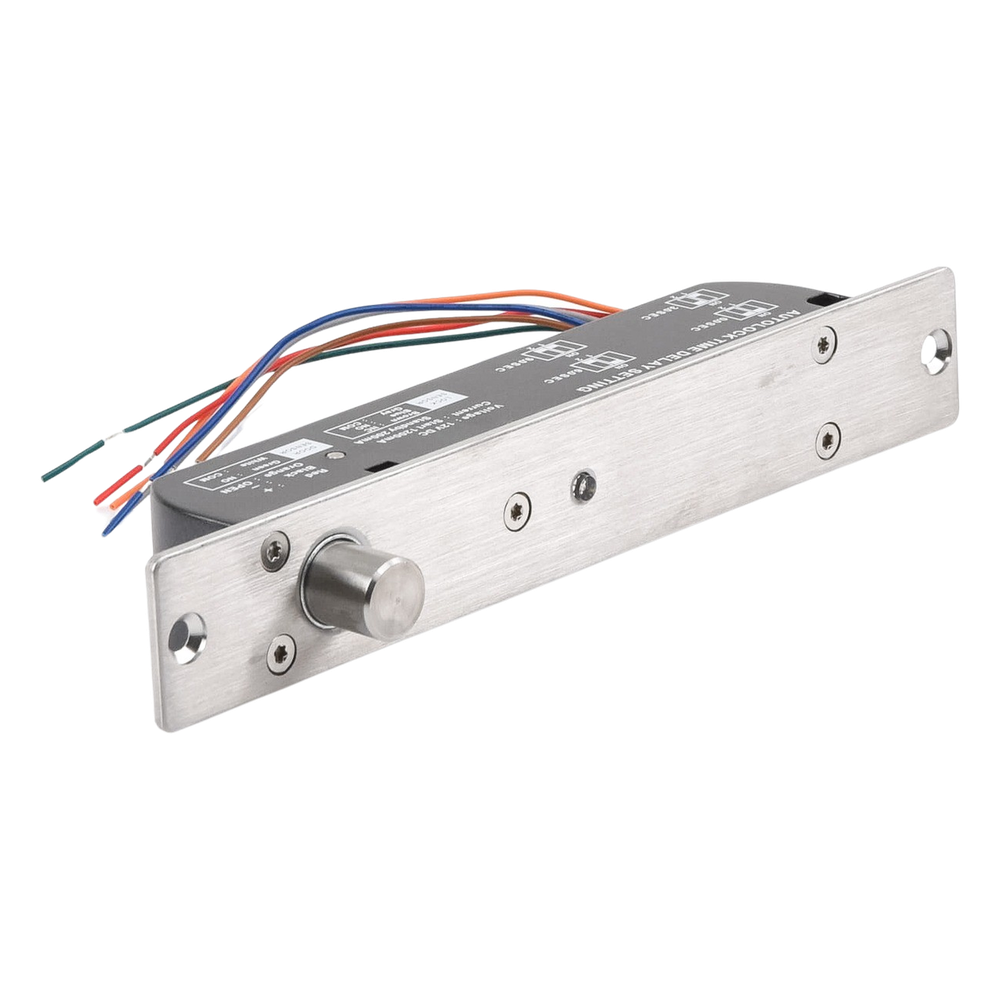 Cerradura de Perno 2000 kg de Sujeción / Cerrada en Caso de Falla (Fail Secure) /Temporizador y Sensor de Puerta