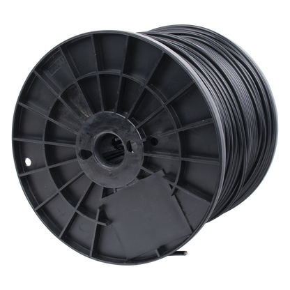 Bobina de 305 Metros (1000 Pies) Cat5e con Gel para Exterior, Color Negro, para Aplicaciones en Sistemas de Redes de Datos y Cableado Estructurado.