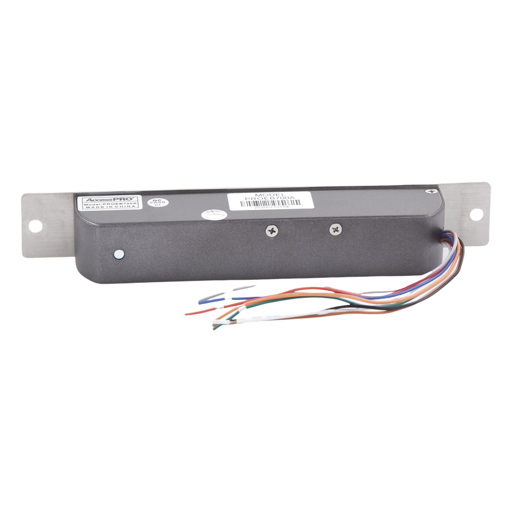 Cerradura de Perno 2000 kg de sujeción/ Abierta en caso de falla (Fail Safe)/ Con temporizador y Sensor de puerta