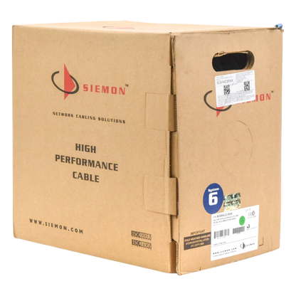 Bobina de Cable UTP Cat6, 23 AWG de 4 Pares, Alto Desempeño, PVC (CMR), 305 Metros (1000 Pies) Reelex (Color: Azul)