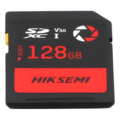 Memoria SD / 128 GB / 180 MB/s Lectura / 150 MB/s Escritura / V30 U3 / Para Drones y Cámaras de Acción / HIKSEMI CAPTURE E30