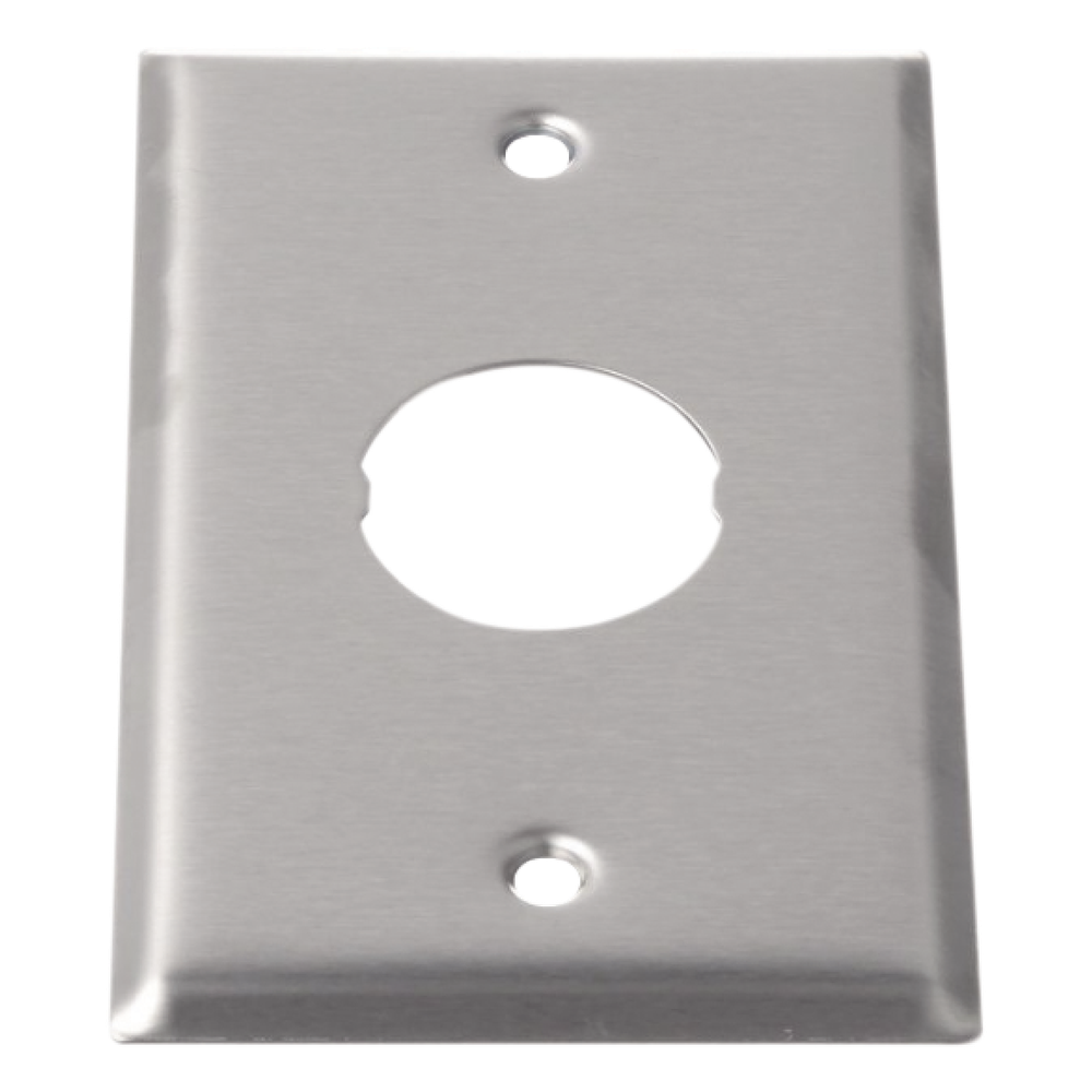 Placa de Pared IndustrialNet?, Para 1 Conector Industrial, de Acero Inoxidable