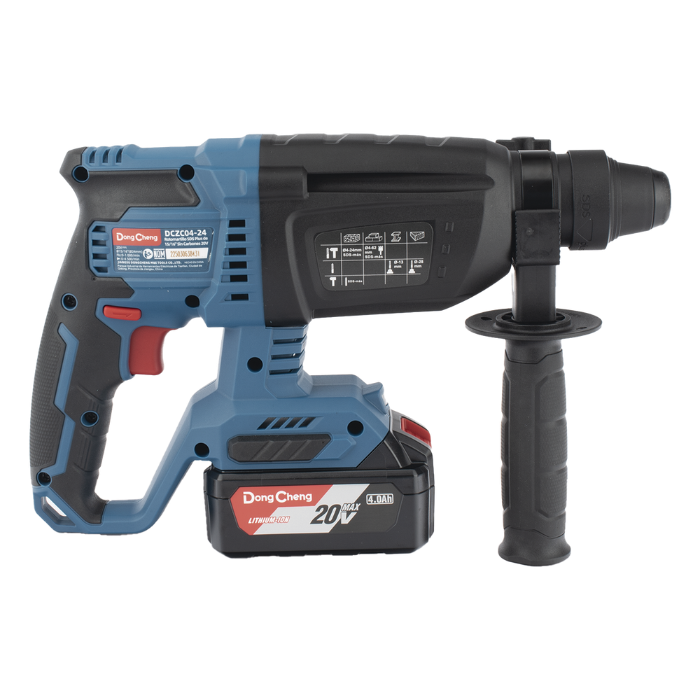 Martillo Perforador Inalámbrico SDS-PLUS 20V / Motor Brushless / 3 Modos Taladro Percusión Demolición / 2.7 J Energía de Impacto / 2 Baterías 4.0Ah