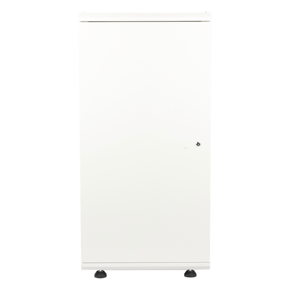 Gabinete Rack 24 Unidades / 19 Pulgadas / Puerta de Cristal / Piso / Acero Calibres 16-18-20 / 750 Kg Carga / 600x605x1190 mm (23.6x23.8x46.9 in)