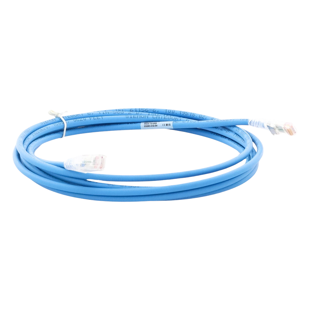 Patch Cord MC6 Modular Cat6 UTP, CM/LS0H, 3.05 Metros (10 Pies), Color Azul, Versión Bulk (Sin Empaque Individual)