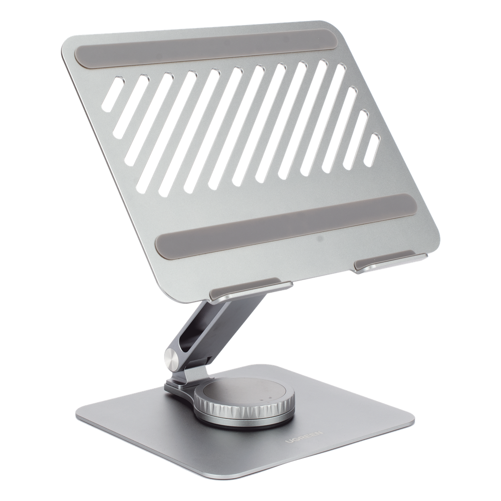 Soporte Giratorio de Aluminio para Laptop | Giratorio 360° | Función de Bloqueo | Soporta Laptops de 10 a 17.3''| Capacidad de Carga 5Kg | Excelente