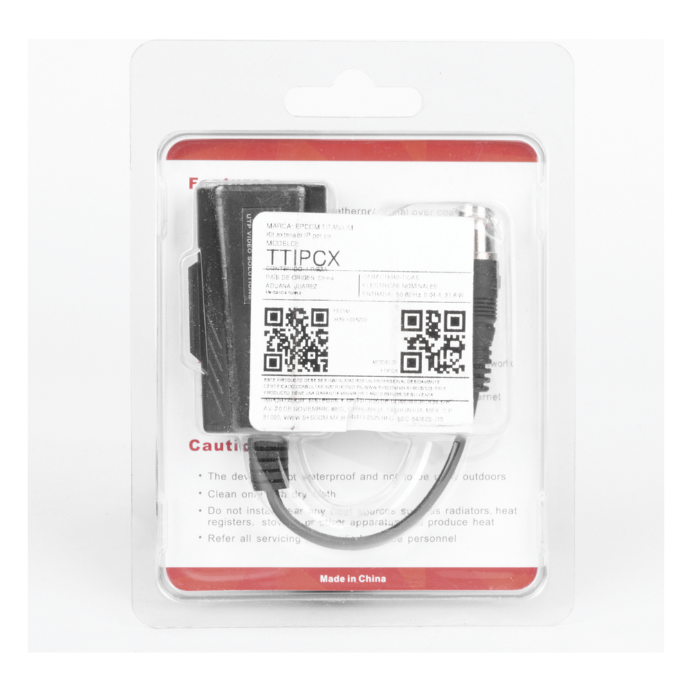 Kit EXTENSOR IP por cable CABLE COAXIAL para distancias de HASTA 200 m / REUTILIZA EL CABLEADO EXISTENTE PARA CONECTAR CÁMARAS IP / No Requiere