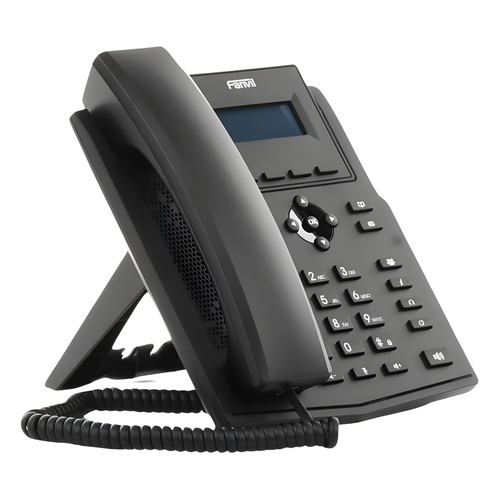 Teléfono IP / 2 Líneas SIP / Pantalla LCD 2.3" 132x64 / Audio HD G.722 y Opus / Conferencia 6 Vías / PoE 802.3af / Puertos Ethernet Duales 10/100