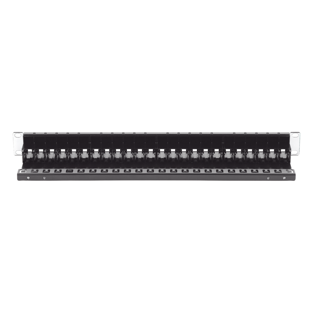 Patch Panel Z-Max de 24 Puertos, Blindado, Precargado con Jacks Categoría 6A, Plano, 1UR