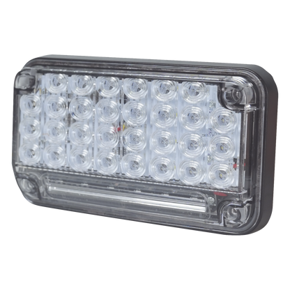 Luz de Advertencia de 7X4", Color Claro, Con Luz de Trabajo, Ideal para Ambulancias