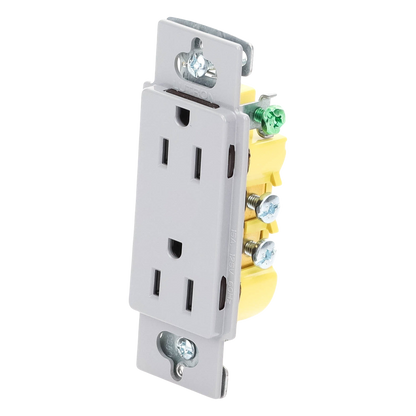 Contacto dúplex de pared 15 A / 125 V, línea Claro, para instalaciones residenciales y comerciales