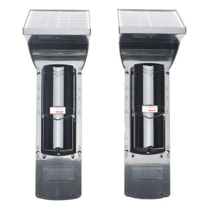 Detector Fotoelectrico Solar SFIRE SFA60 / 2 Rayos Infrarrojos / 60 m Exterior / 120 m Interior / Panel Solar Integrado / Bateria 4,000 mAh / 4