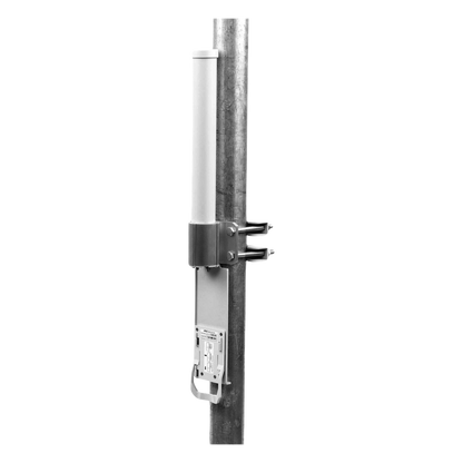 Antena omnidireccional, potente cobertura de 360°, doble polaridad MIMO 2x2, frecuencia 5 GHz (5.45-5.85 GHz) de 10 dBi